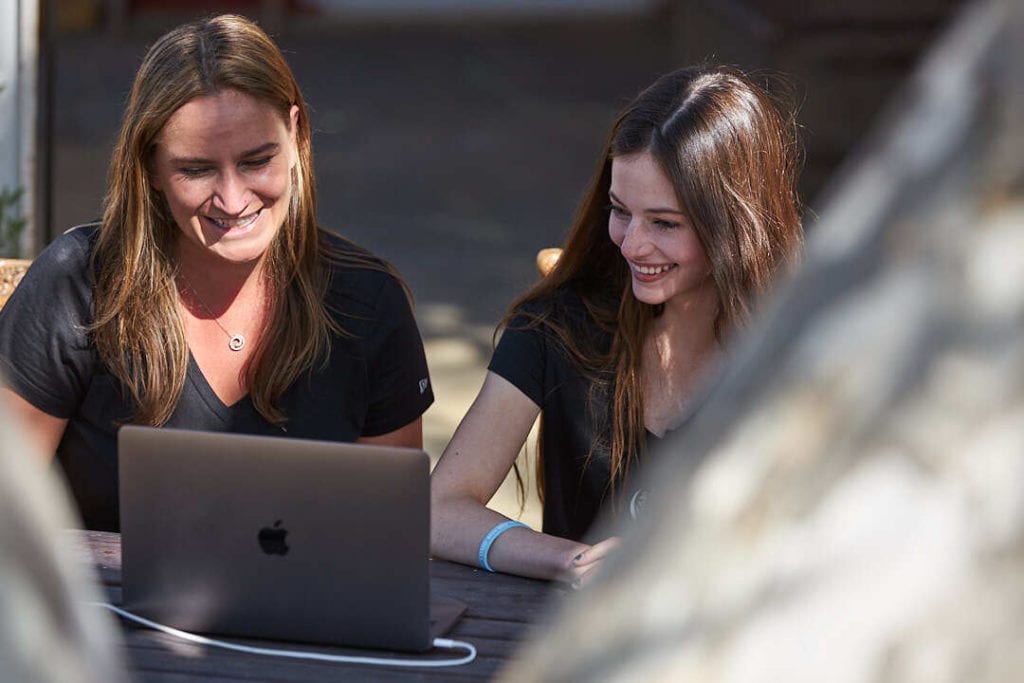 Ashley Avis and Mackenzie Foy on Zoom