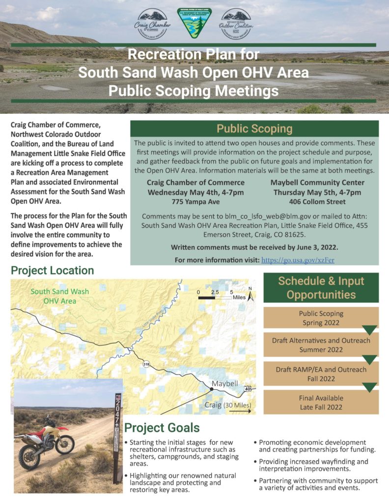 BLM's Recreation Plan for South Sand Wash Open OHV Area