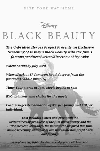 Black Beauty Exclusive Screening at The Unbridled Heroes Project Poster